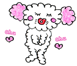 The dog of a pink ear 2. sticker #12987603