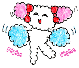 The dog of a pink ear 2. sticker #12987604