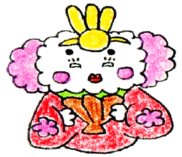 The dog of a pink ear 2. sticker #12987605