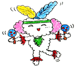 The dog of a pink ear 2. sticker #12987606