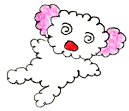 The dog of a pink ear 2. sticker #12987607