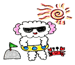 The dog of a pink ear 2. sticker #12987609