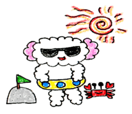 The dog of a pink ear 2. sticker #12987609