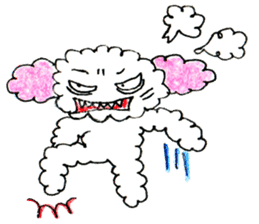 The dog of a pink ear 2. sticker #12987610