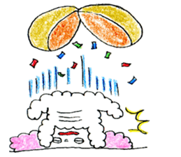 The dog of a pink ear 2. sticker #12987614