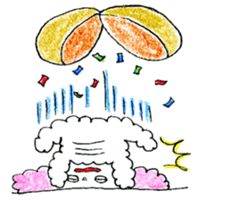 The dog of a pink ear 2. sticker #12987614