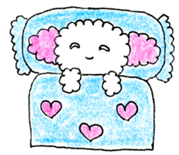 The dog of a pink ear 2. sticker #12987616