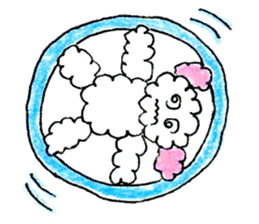 The dog of a pink ear 2. sticker #12987617