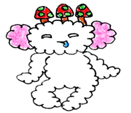 The dog of a pink ear 2. sticker #12987619