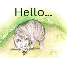 Love Cat House : Meow w Color pencil. sticker #12988206