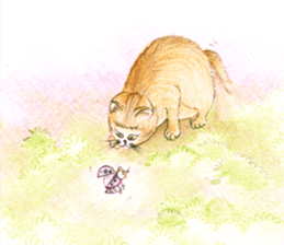 Love Cat House : Meow w Color pencil. sticker #12988209