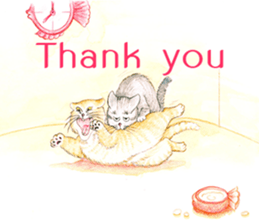 Love Cat House : Meow w Color pencil. sticker #12988210