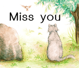 Love Cat House : Meow w Color pencil. sticker #12988212