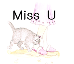 Love Cat House : Meow w Color pencil. sticker #12988213