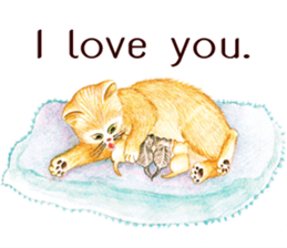 Love Cat House : Meow w Color pencil. sticker #12988215