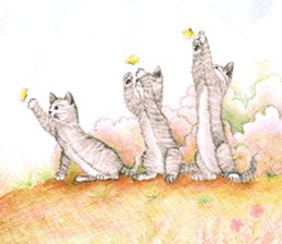 Love Cat House : Meow w Color pencil. sticker #12988217