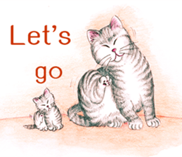 Love Cat House : Meow w Color pencil. sticker #12988218