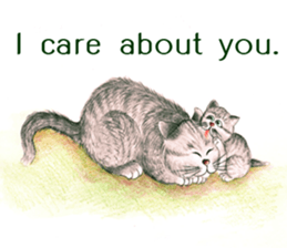 Love Cat House : Meow w Color pencil. sticker #12988223