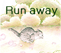 Love Cat House : Meow w Color pencil. sticker #12988234