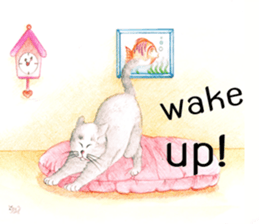 Love Cat House : Meow w Color pencil. sticker #12988236