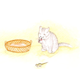 Love Cat House : Meow w Color pencil. sticker #12988237