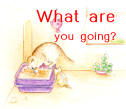 Love Cat House : Meow w Color pencil. sticker #12988244