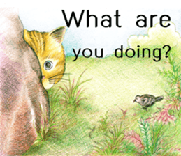 Love Cat House : Meow w Color pencil. sticker #12988245