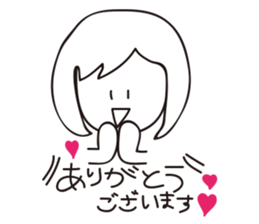 polite girl sticker #12989088