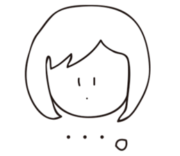 polite girl sticker #12989093