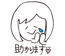 polite girl sticker #12989103