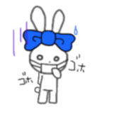 ribbon rabbit (blue) sticker #12989182