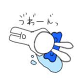ribbon rabbit (blue) sticker #12989196