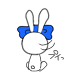 ribbon rabbit (blue) sticker #12989198