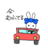 ribbon rabbit (blue) sticker #12989203