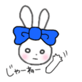 ribbon rabbit (blue) sticker #12989205