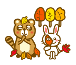 Animal sticker to enjoy the autumn sticker #12989393