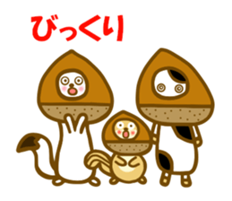 Animal sticker to enjoy the autumn sticker #12989401