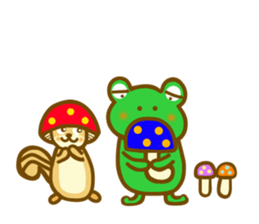 Animal sticker to enjoy the autumn sticker #12989412