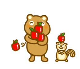 Animal sticker to enjoy the autumn sticker #12989414