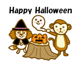 Animal sticker to enjoy the autumn sticker #12989427