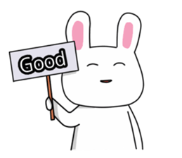 A faint smile rabbit. sticker #12989593