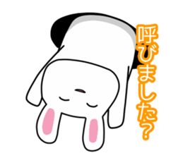 A faint smile rabbit. sticker #12989595