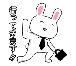 A faint smile rabbit. sticker #12989598