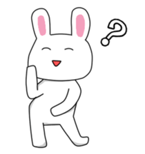 A faint smile rabbit. sticker #12989600