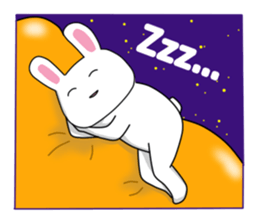 A faint smile rabbit. sticker #12989602