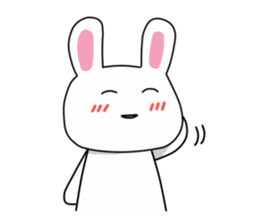 A faint smile rabbit. sticker #12989604
