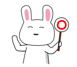 A faint smile rabbit. sticker #12989605