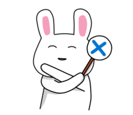 A faint smile rabbit. sticker #12989606
