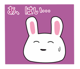 A faint smile rabbit. sticker #12989608