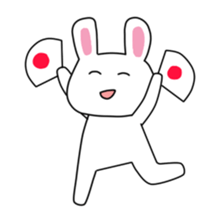 A faint smile rabbit. sticker #12989609
